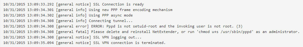 netextender logs